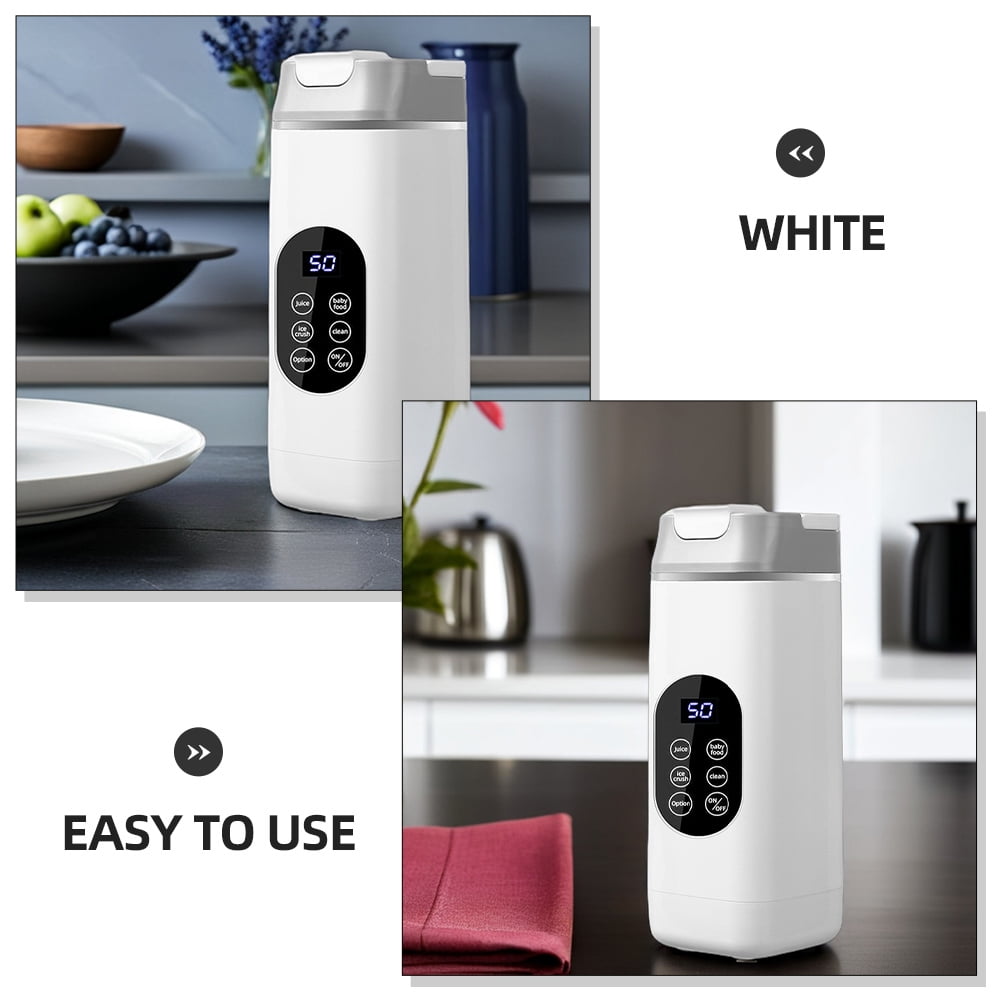 White Portable Juice Blender, 12 Blade, USB Charging, Ideal for Home and Outdoor Adventures