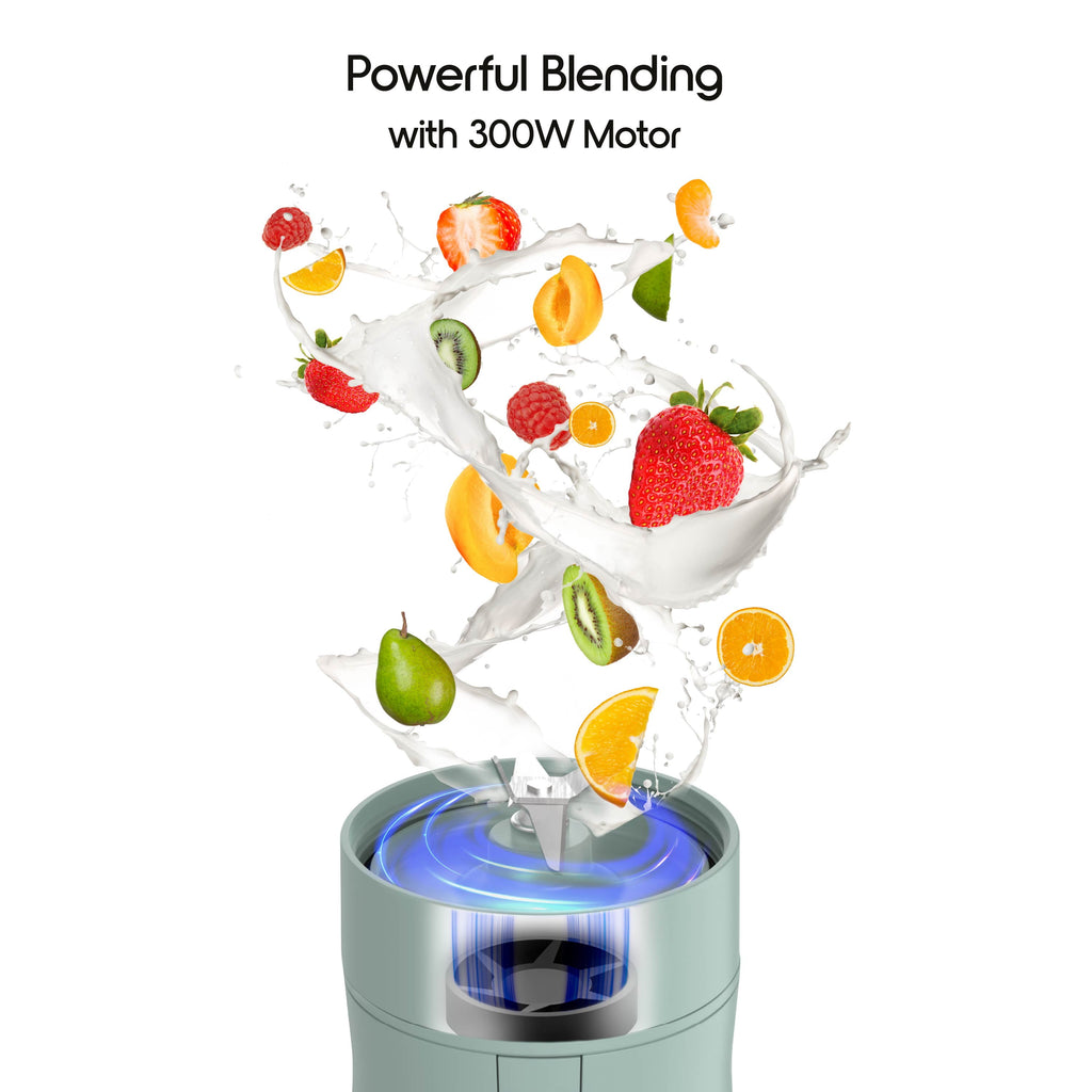 by 300W Mini Smoothie Blender – 18oz. Countertop Mini Blender for Smoothies, Sauces, Cocktails and More