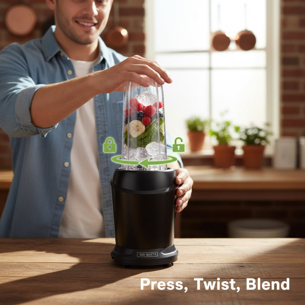 1L Stainless Steel Blender 800W 120V 60Hz Silver with 3 PCTG Cups(1L/0.7L/0.5L), 1 Travel Lid, 2 Storage Lids &amp; 1 Blending Blade