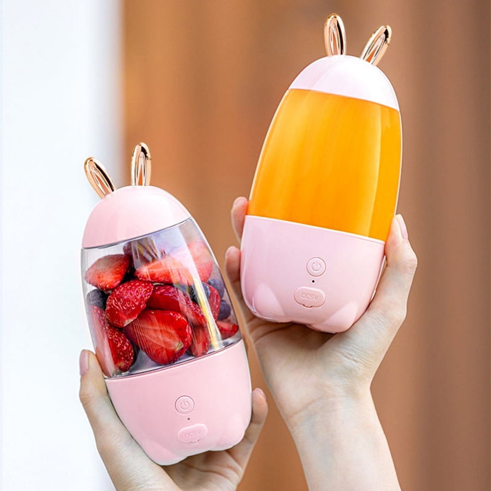 Portable Blender, Smoothies Blender, Mini Blender Single Serve 400ml USB Rechargeable Blender, Small Juice Mixer Portable Juicer for Home, Travel &amp; Gym(Pink)