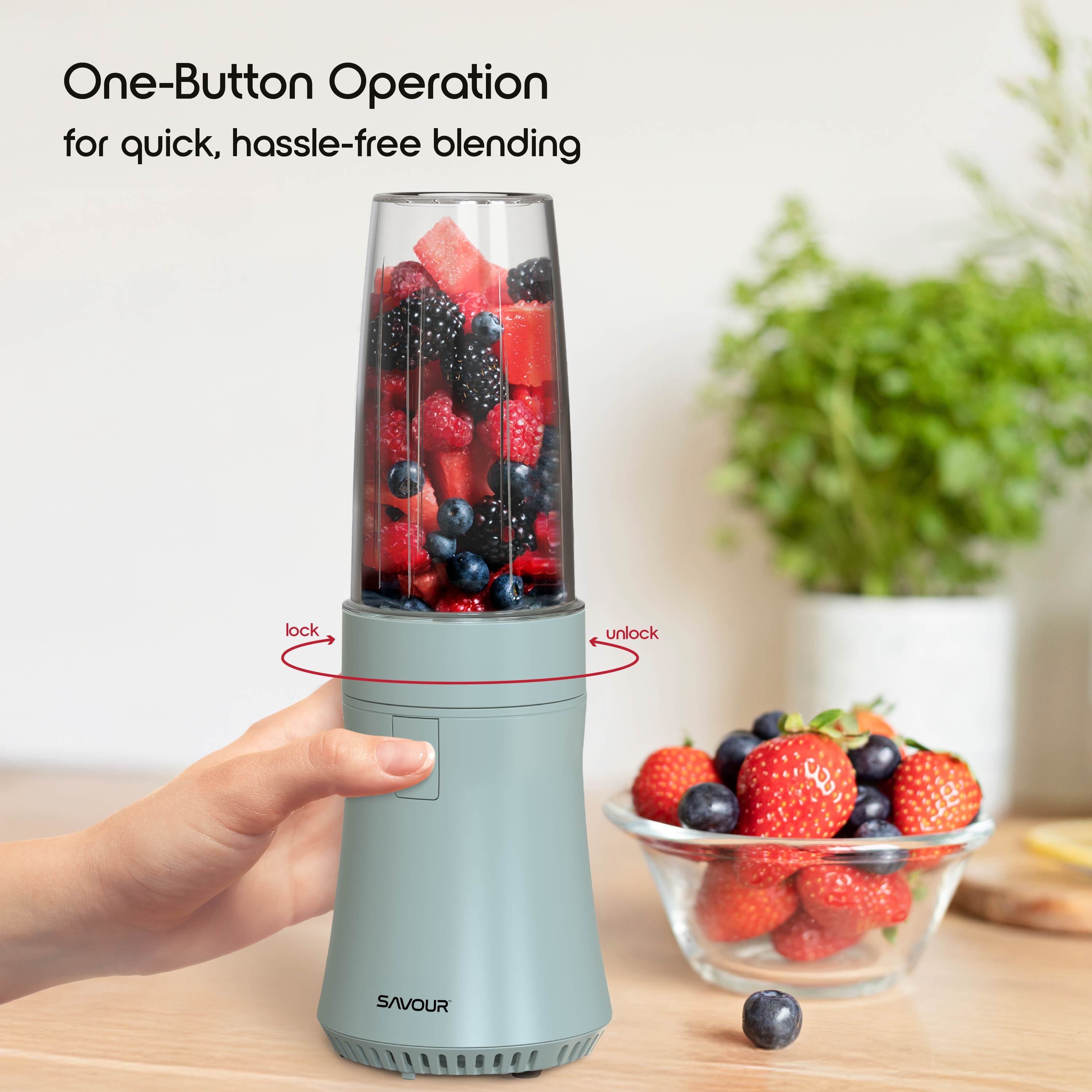 by 300W Mini Smoothie Blender – 18oz. Countertop Mini Blender for Smoothies, Sauces, Cocktails and More