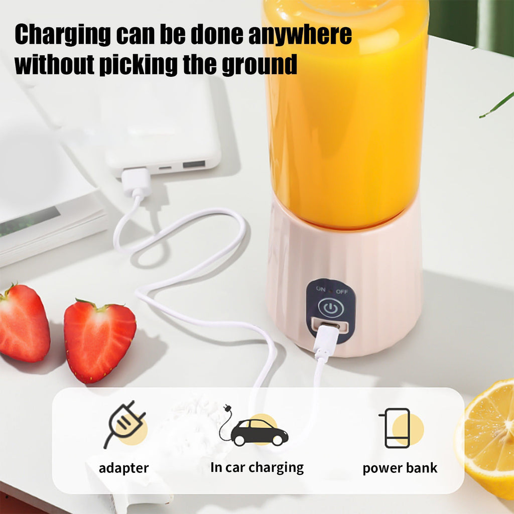 Portable Blender, 450ml Cordless Personal Blender for Shakes &amp; Smoothies, BPA Free, Leakproof-Lid, USB Rechargeable