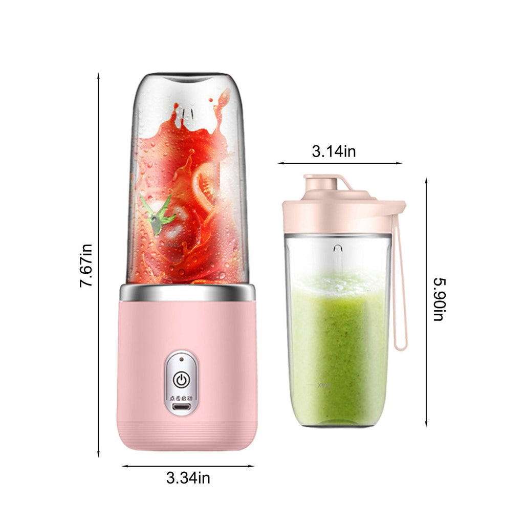 Juicer Machine Cold Press Juicer Mini Juicer Blenders for Shakes and Fruit Juicer USB Rechargeable with 6 Blades Handheld Blenders for Sports Travel and Outdoors