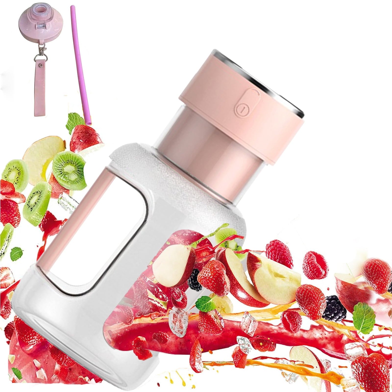 Juicer Cold Press Juicer Machines Portable Blenders Personalized Large Capacity Blenders for Shakes and Frappucino Fruit Juicer with 8 Blades Rechargeable