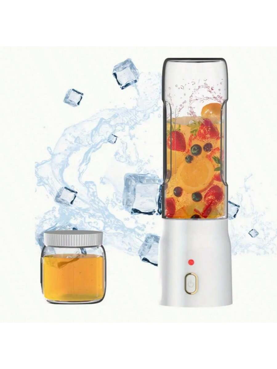 USB Rechargeable Multi-Function Juicer, 2 Mini Wireless Cups, Long Battery Life for Home Travel