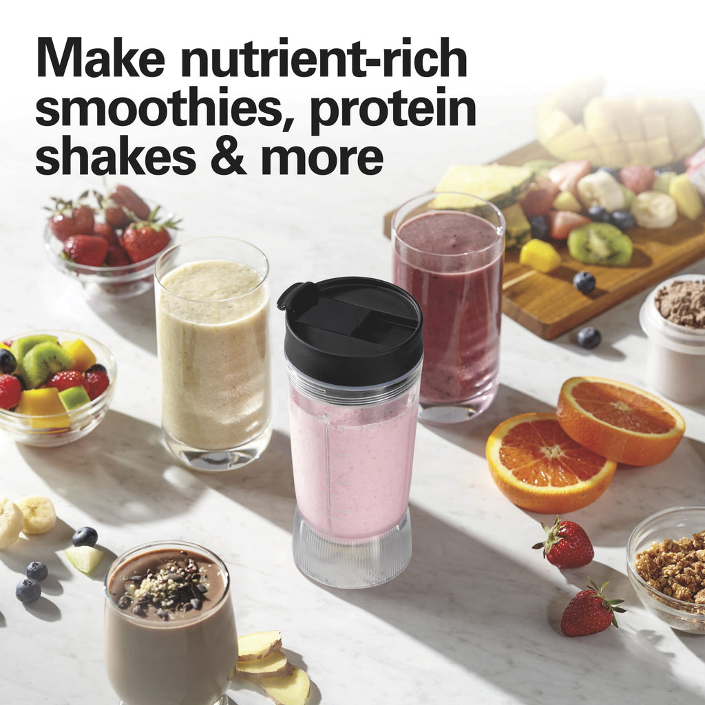Personal Blender for Smoothies with Travel Lid, 14 oz, Black
