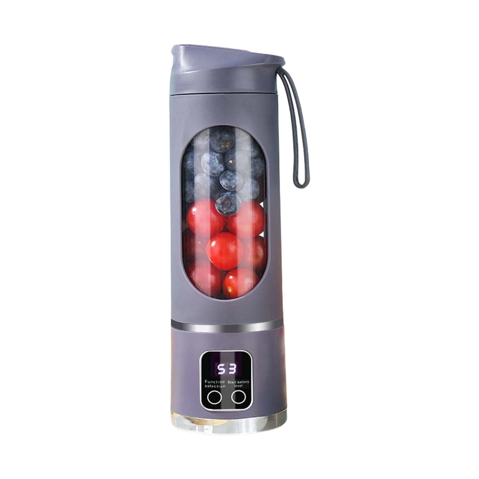 erfcxs Digital Multimode Juicer 450ml Portable Digital Display Juicer Mini Juice Cup With 12 Stainless Steel Smart LED Display For Diet