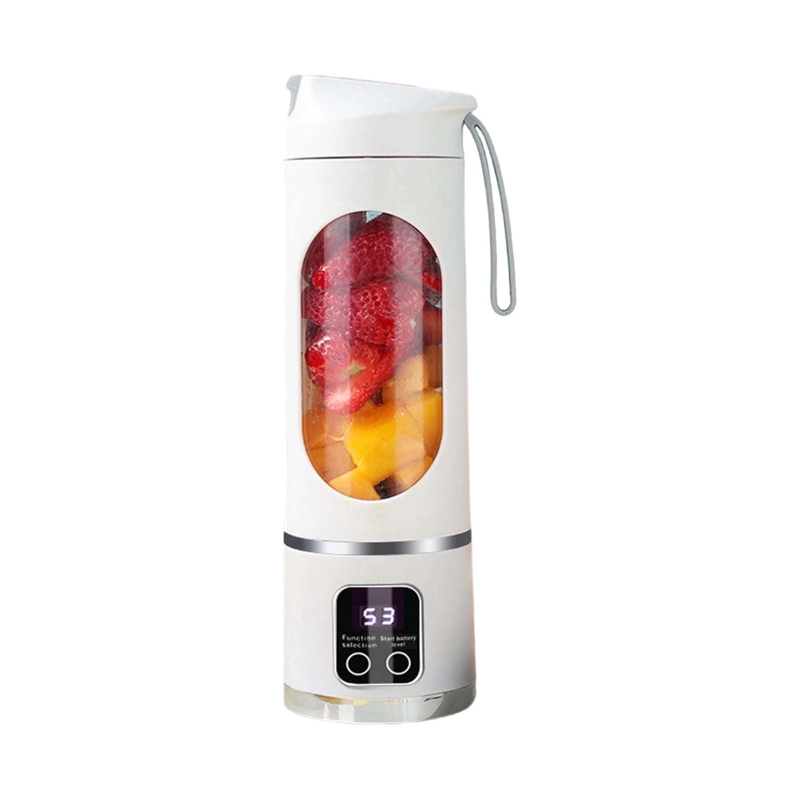 erfcxs Digital Multimode Juicer 450ml Portable Digital Display Juicer Mini Juice Cup With 12 Stainless Steel Smart LED Display For Diet