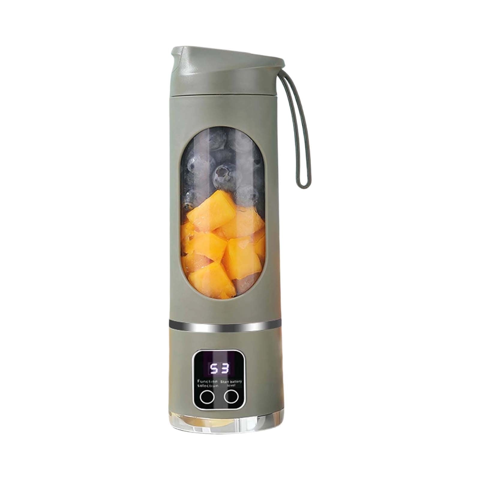erfcxs Digital Multimode Juicer 450ml Portable Digital Display Juicer Mini Juice Cup With 12 Stainless Steel Smart LED Display For Diet