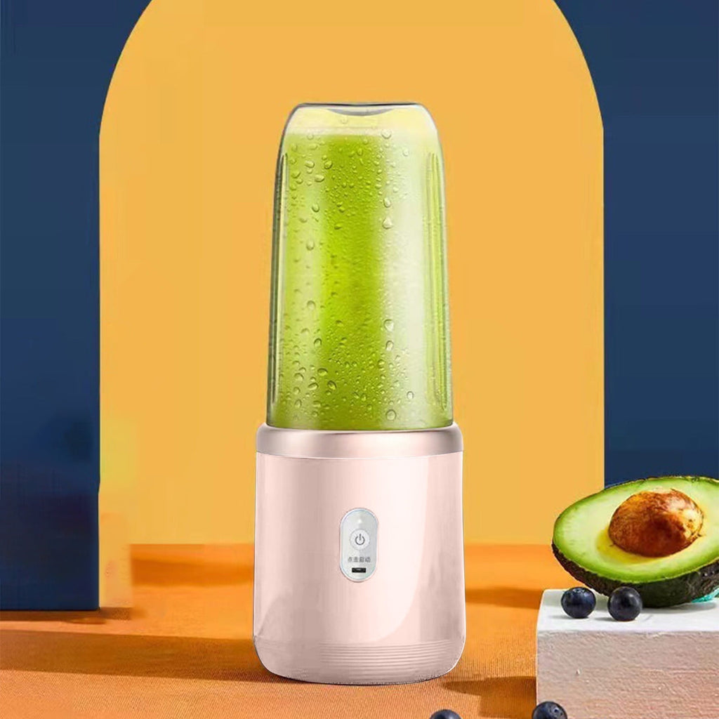 Portable Blender Personal USB Rechargeable Juice Cup for Smoothie and Protein Shakes Mini Handheld Fruit Mixer Bottle for Travel Gym Home Office Sports Outdoors （Pink）