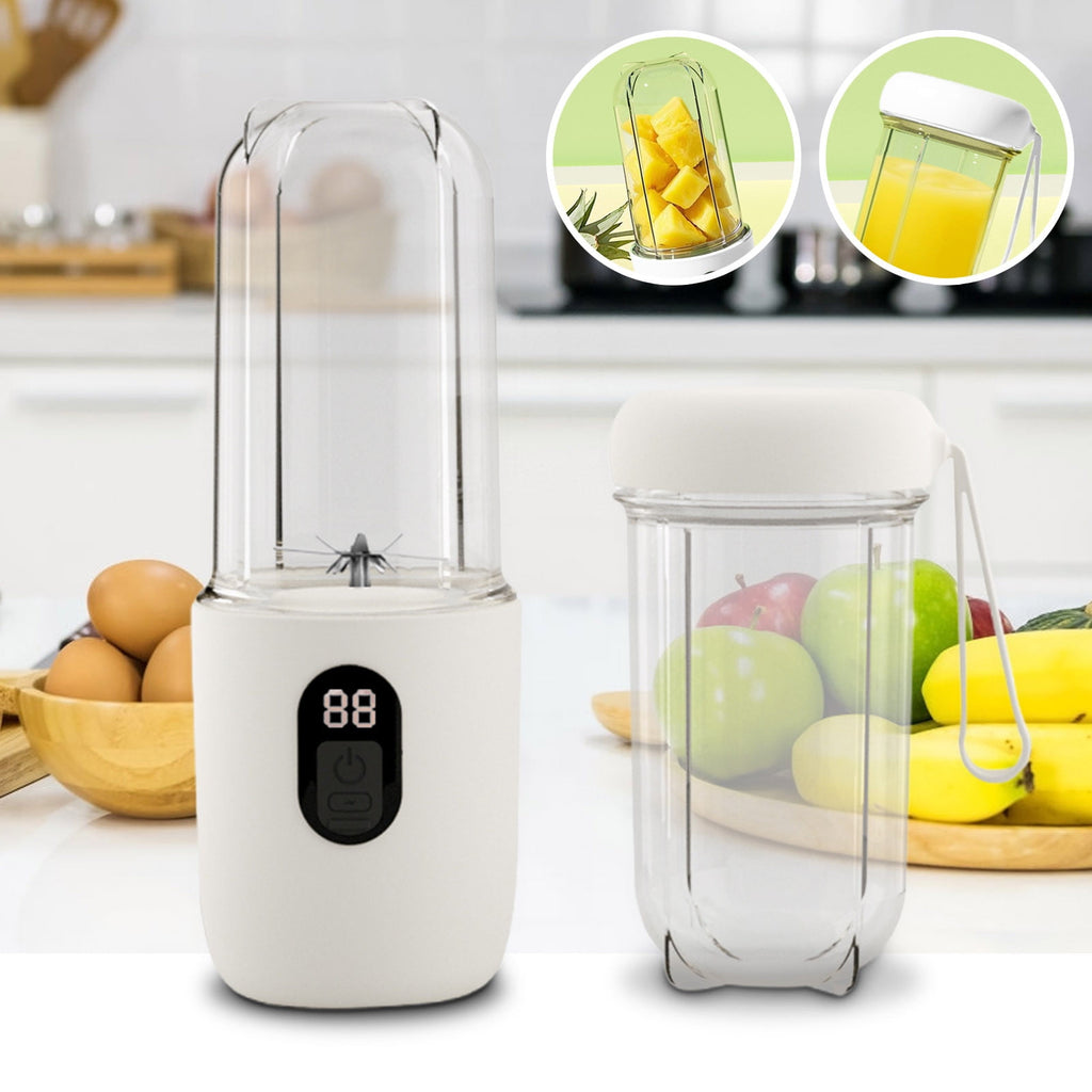 Personal Blender Single Serve Shake &amp; Smoothies Maker with Portable Travel Sport Bottle, Mini Juicer, Single Serve Blender for Smoothies and Shakes, USB Rechargeable, Battery Level Display, 17 oz