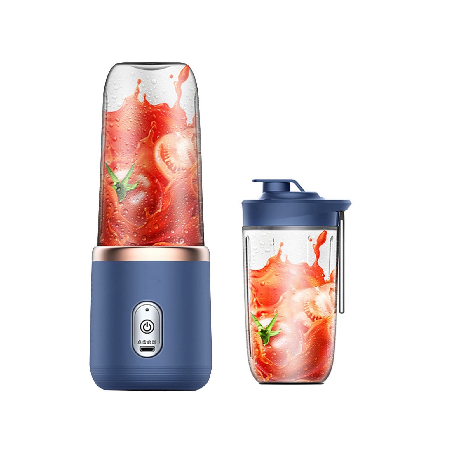 Juicer Machine Cold Press Juicer Mini Juicer Blenders for Shakes and Fruit Juicer USB Rechargeable with 6 Blades Handheld Blenders for Sports Travel and Outdoors