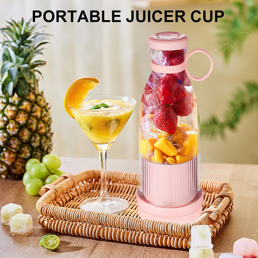 Portable Blender Personal Bottle Powerful Mini Fresh Juice,Blender Juicing Cup-blue