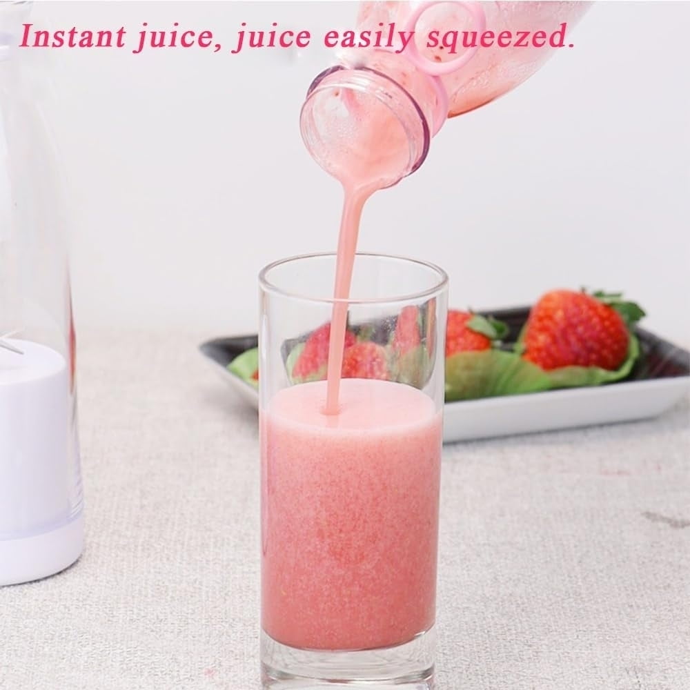 Portable Blender, Portable Fruit Blenders, 2-In-1 Juice Blender With Durable Stainless Steel Blades, Used To Stir Smoothies To Make Fruit Salads And Juices